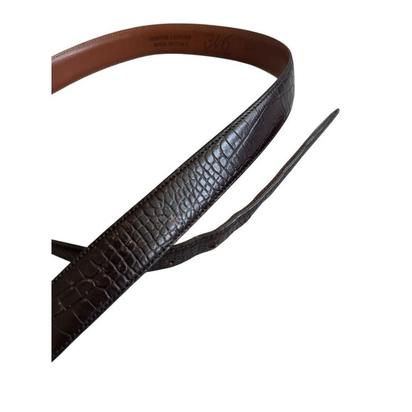 BROOKS BROTHERS Men's 346 Brown Leather Belt size 34 - Picture 2 of 5